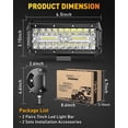 thumbnail image 5 of HUICHENG 7 Inch 720W 72,000LM LED Light Bar, Spot Flood Combo Beam Offroad Fog/Driving Lights for Truck Boat ATV UTV, 6 Pcs (White), 5 of 6