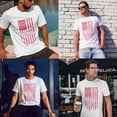 thumbnail image 3 of Greenyef Graphics We The People 1776 Distressed American USA Flag Men's T-Shirt (White & Pink, Medium), 3 of 6