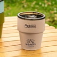 thumbnail image 4 of Tazas para acampar 300ML Cerveza Té Leche Tazas con tapa para caminatas al aire libre (Beige), 4 of 7