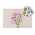thumbnail image 4 of XMXT 6 Pcs Woven Placemats, Pink Lovely Bouquet Stain Resistant Anti-Skid Placemat for Kitchen Table, 12 x 18 inches, 4 of 6