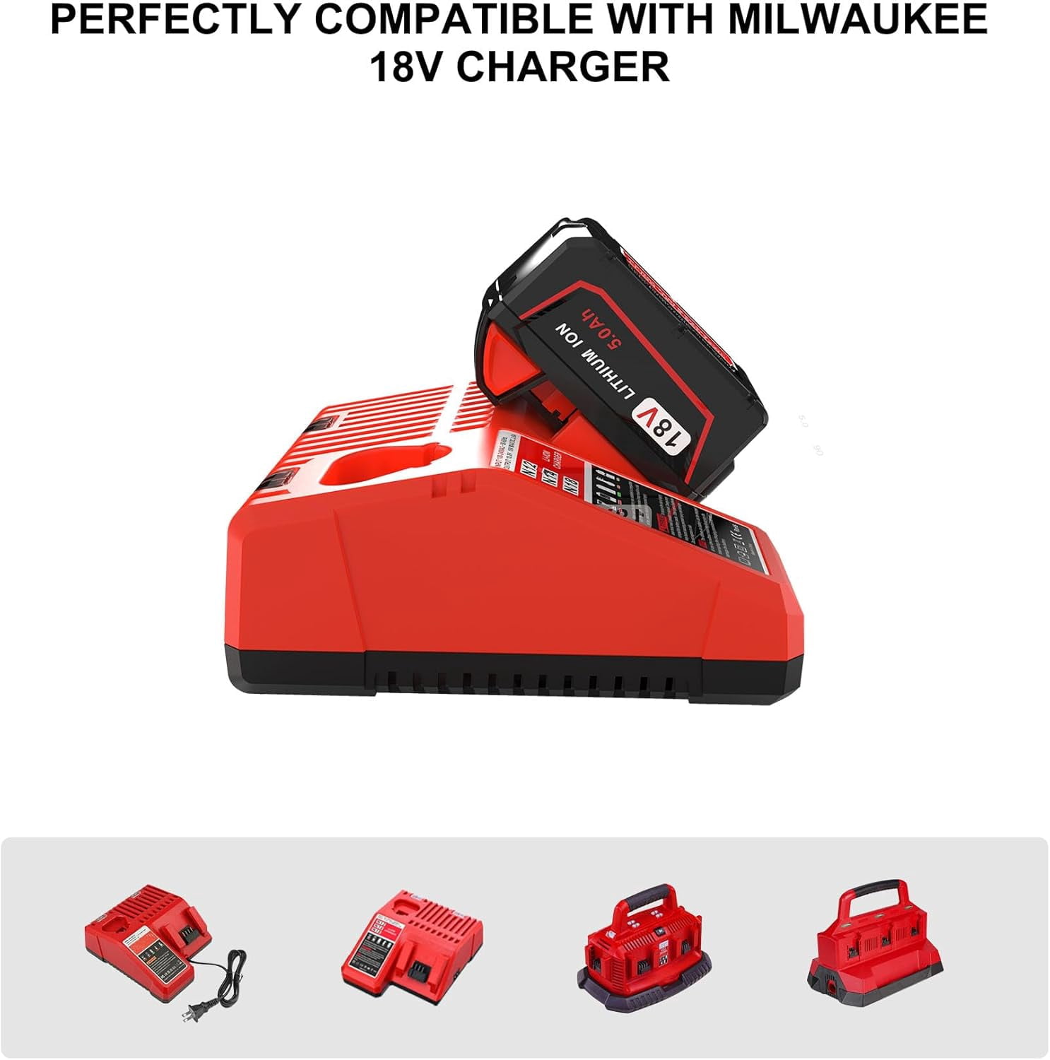 Battery Loft 18V Power Tool Battery Replacement with 2Pack 5000mAh Batteries and User Manual for Ryobi 40V, 48-11-1850, 2 Pack