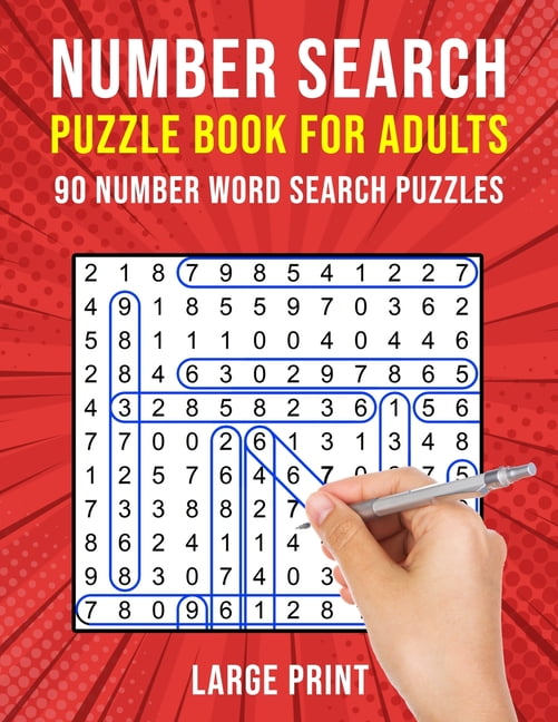 number search puzzle books for adults 90 large print number find word