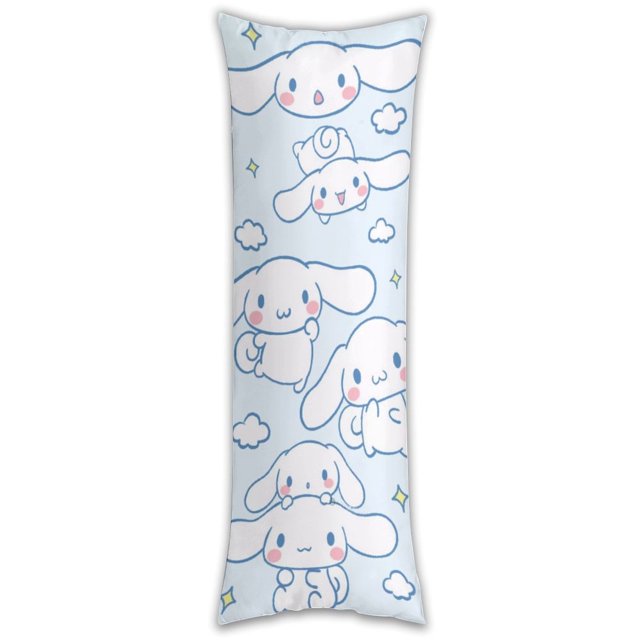 Funda de almohada Cinnamoroll, funda de almohada larga de cuerpo entero, almohada de juegos para niños, cojín de sofá, muebles para el hogar, decoraciones de cama de 20" x 54"