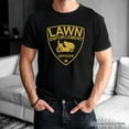 thumbnail image 5 of Lawn Enforcement Officer T-Shirt, Funny Badge Style Navy and Black Tee for Lawn Mower Gardener Dad, 5 of 8