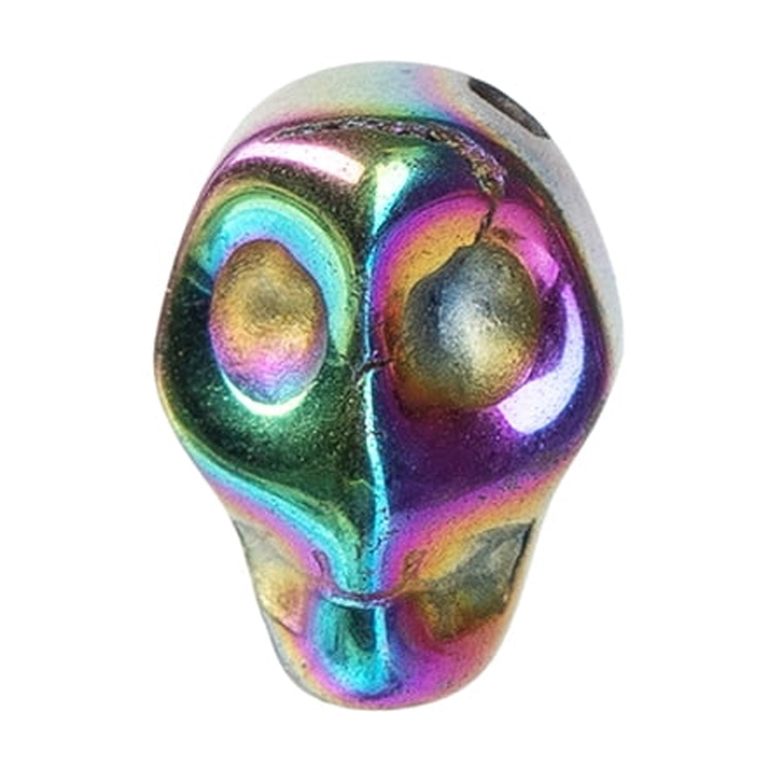 Cousin DIY 7" Rainbow Metallic Skull Bead Strand, 22 Piece, Unisex, Adult-Model 69995833