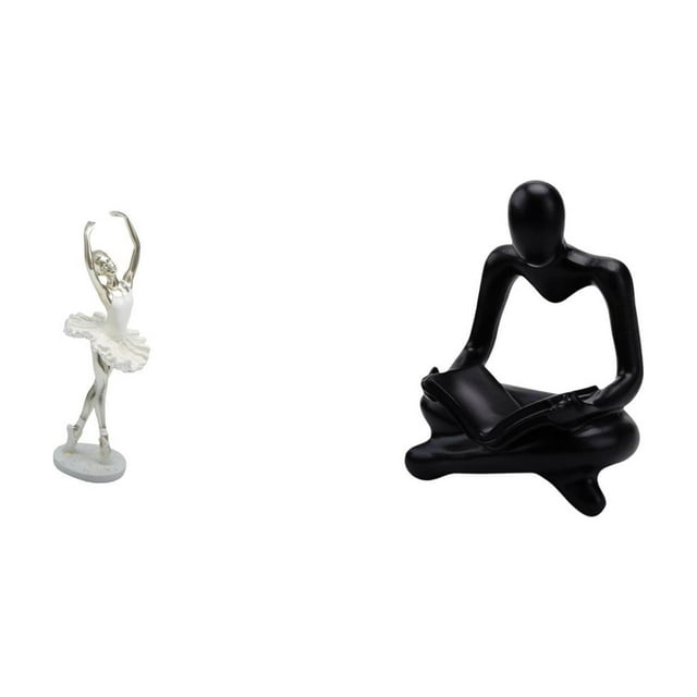 Figura Decorativa Moderna De Una Bailarina Pensante. Escultura De Arte Abstracto Creativo Para Dormitorio, Sala De Estar, Oficina, Chimenea O Entrada.