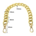 thumbnail image 2 of 4Pieces Metal Flat Chain & Purse Strap DIY Clutch Tote Extender / Chain Strap Accessory Gold, 2 of 7