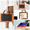thumbnail image 6 of Case for Samsung Galaxy Tab A11+ 2025/Tab A9 Plus 2023 11 inch, 360 Rotating Stand Handle Pencil Holder Shoulder Strap Heavy Duty Shockproof Cover, Orange, 6 of 7