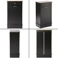 thumbnail image 3 of KIGOTY 10 Gallon Tilt-out Trash Cabinet, Pet-Proof Recycling Storage Cabinet for Kitchen ,Black, 3 of 8