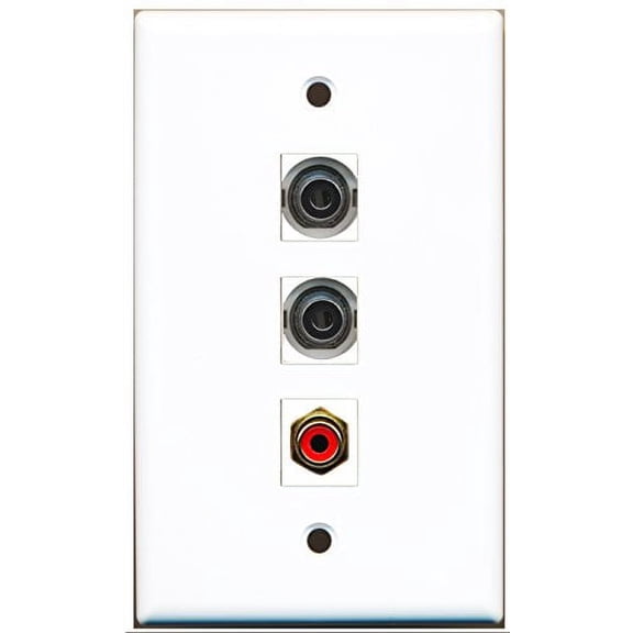 RiteAV - 1 Port RCA Red 2 Port 3.5mm Wall Plate