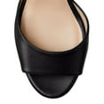 thumbnail image 4 of FSJ Women Simple Platform Chunky Block High Heel Sandals Ankle Buckle Strap Round Open Toe Comfy Thick Wedding Party Evening Dressy Shoes Size 8 Black, 4 of 4