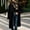 Black, variant on IUYRTFE Women's Long Overcoat Lapel Collar Button Down Knee Length Coat with Pockets Lined