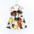 thumbnail image 2 of Nrmvnmi Toddler Girls Summer Seaside Beach Dress Pineapple Print Sleeveless Cotton Sling Dress Size 18 Months-6 Years, 2 of 9