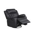thumbnail image 5 of Détendez-vous dans un Fauteuil Inclinable Pivotant Morgan en Tissu Noir, 5 of 5