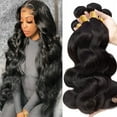 thumbnail image 2 of Body Wave Bundles Peruvian Human Hair Double Weft Bundles 1/3 Human Hair Bundles Natural Color 8-30Inch Virgin Human Hair Extensions, 2 of 7