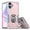 Rose Gold, variant on Case for Galaxy A06,Military Grade TPU PC [Built-in Kickstand] Dual-Layer Flag Design Heavy Duty Drop Protection Magnetic Stand Phone Case for Samsung Galaxy A06 (Rose Gold)