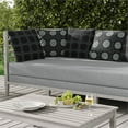 thumbnail image 5 of Twilight Blossom Indoor/Outdoor Pillow with Removable Cover in Black 26x26, 5 of 5