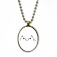 thumbnail image 1 of Lovely Face Habillé comme un Collier Expression Chat Pendentif Chaîne Vintage Collection de Bijoux, 1 of 3