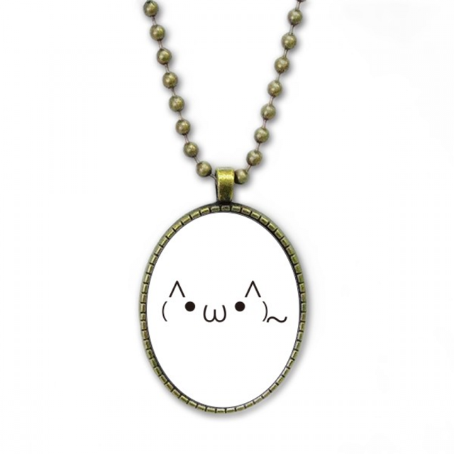 Lovely Face Habillé comme un Collier Expression Chat Pendentif Chaîne Vintage Collection de Bijoux