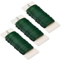 LQQBOX 22 Gauge Floral Flexible Paddle Wire for Christmas Wreath Tree, Flower Arrangements, 3 Pcs (Dark Green)