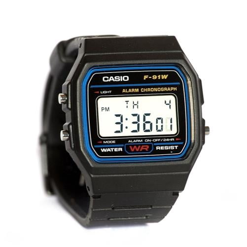 spray fisk og skaldyr Misvisende Casio Men's F91W-1 Classic Black Digital Resin Strap Watch - Walmart.com