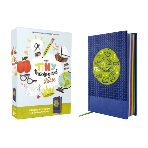 Nirv, Tiny Theologians Bible, Leathersoft Over Board, Blue, Comfort Print: A Beginner's Guide to the Bible - For Kids, (Hardcover)