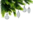 thumbnail image 3 of Glass Glitter Ornament Light Blue - Set of 12, 3 of 3