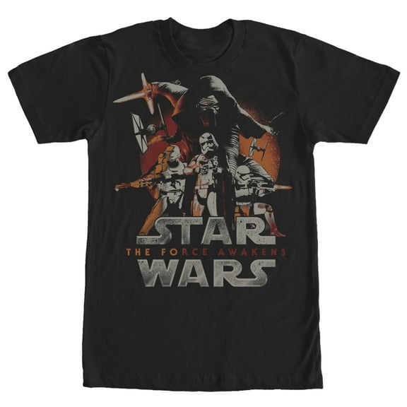 Men's Star Wars The Force Awakens The First Order Attacks Graphic Tee Black Large