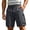 02# Dark Gray, variant on IhhxPro Men's Outdoor Cargo Shorts with Elastic Waist and Multi-Pockets Men Work Casual Hiking Cotton Relaxed Fit Summer M-2XL