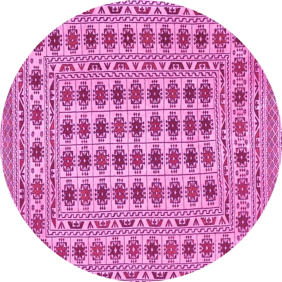 Ahgly Company Indoor Round Persian Pink Traditional Area Rugs, 8' Round