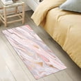 thumbnail image 5 of GZHJMY Pink Marble Bathroom Rug Mat,Soft and Absorbent Bath Mats Non-Slip Carpet Machine Washable Kitchen Mat for Bathroom, Tub and Shower 39x20in Carpet Runner, 5 of 7