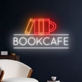 thumbnail image 2 of Handmadetneonsign Book Cafe Neon Sign, Reading Book Lover Wall Decor, Book Store Wall Decor, 2 of 5
