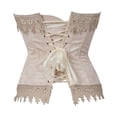 thumbnail image 3 of Mnyycxen Women's Lace Up Boned Overbust Sexy Vintage 1920s Renaissance Corset Lace Trim Bodyshaper Top, 3 of 5
