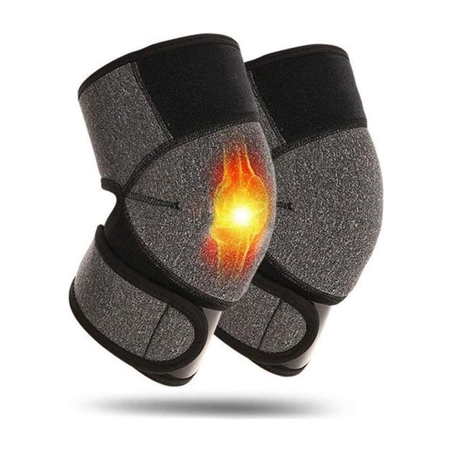 Rodillera con imán autocalentable de turmalina, soporte para terapia magnética, 2 uds.