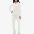thumbnail image 2 of UYISJ Nurse Suit for Women 2 Piece Nursing Outfits Long Sleeve V Neck Top with Pocket Comfy Pants Casual Work Outfits M, 2 of 6