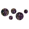 thumbnail image 3 of Designart "Sapphire And Gold Elegance" Floral Round Wall Art Set Of 5 - Blue Cottage Living Room Wall Metal Art Set, 3 of 6