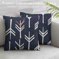 thumbnail image 3 of Qinduosi and White Arrows Print Geometric Canvas Square Throw Cushion Cover Pillow Covers Cases for Couch Sofa Home Decor with Hidden Zipper Closure Only Cover White, 3 of 5