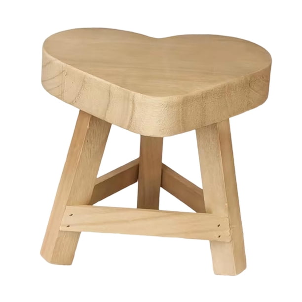 Soporte de madera para plantas, estante para flores, decorativo, pequeño, rústico, para macetas, bonsáis Corazón