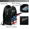 thumbnail image 4 of Fotbe American Flag Map Mochila con Estampado y Puerto USB para Hombre y Mujer, Mochila Antirrobo, Mochila de Viaje, Mochila Escolar, Mochila Universitaria, 4 of 7