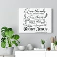 thumbnail image 5 of Scripture Walls  Give Thanks In 1 Thessalonians 5:18 Bible Verse Canvas Christian Wall Art Ready to Hang Unframed, 5 of 12