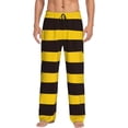 thumbnail image 2 of Picia Bee Stripe Mens Soft Woven Cotton Elastic Waistband Sleep Pajama Pant Lounge Sleep Pant With Pockets And Drawstring-Medium, 2 of 9
