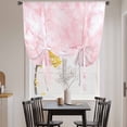 thumbnail image 3 of Pink Marble Balloon Curtains for Bedroom/Front Door/Bathroom, Modern Abstract Art Elegant Tie Up Curtains 63 Inch Length Light Filtering Kitchen Curtains Shades for Windows 46"x63", 3 of 8