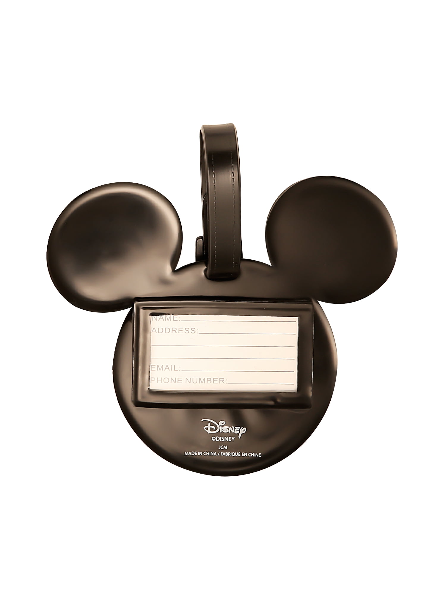 (2 pack) Disney Mickey Mouse PVC Luggage Tag – (Kids and Adults)