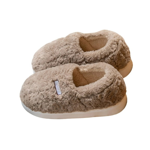House Slippers for Men Fleece Lined Pull On Warm House Shoes Non Slip Comfortable Casual Indoor Outdoor Winter Mens Slipper Size 40