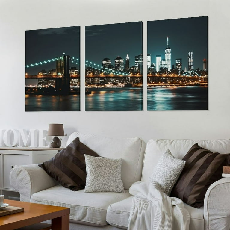 Skylines, popular Camden, NJ-Pen King-A2869-Home Decor Holiday Artwork Texture Painting Dining Wall