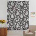 thumbnail image 2 of Grey Paisley Sheer Curtains 54 Inches Long, Ethnic Vintage Floral Botanical Abstract Light Filering Curtains, Breathable Simi Curtain Privacy Drapes for Kitchen Bathroom Small Window Treatment, 2 of 9