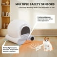 thumbnail image 6 of Naipo Automatic Self-Cleaning Cat Litter Box, APP Control and Integrated Safety Protection, 68L+9L Large Capacity, for Large/Multiple Cats,White, 6 of 11