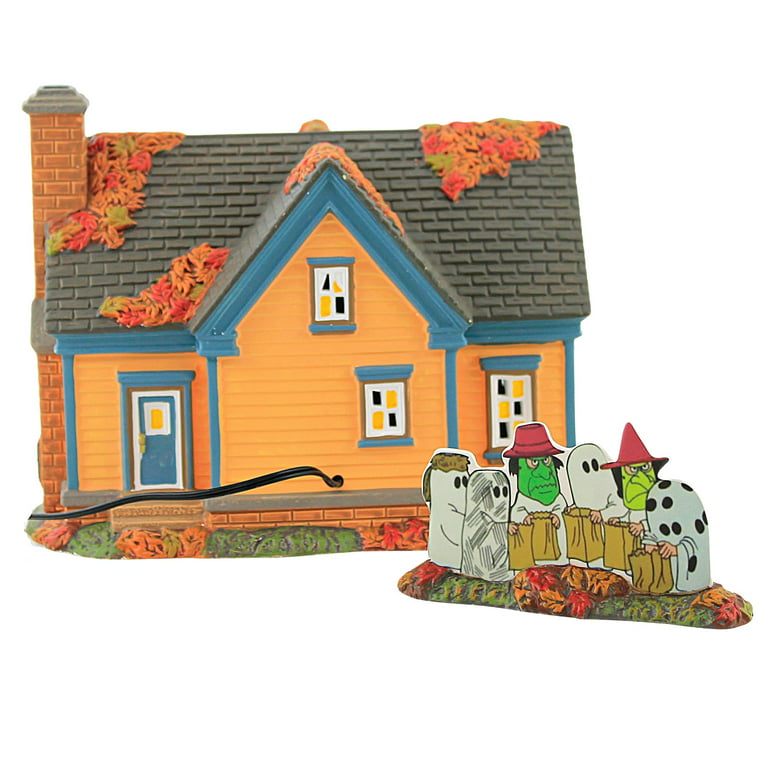 Department 56 House Trick-Or-Treat Lane W/ Peanuts Halloween Spooky 6007640