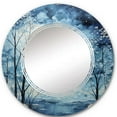 thumbnail image 2 of Designart "A Reverie in Blue and White Sky Photo" Floral Round Wall Mirror - Landscapes Oval Printed Decorative Oversized Mirror - Multiple Color Options, 2 of 4