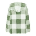 thumbnail image 4 of Women 2025 Plaid Shacket Jacket Zip Up Flannel Long Sleeve Baggy Outerwear Coat Lightweight Trendy Checkered, 4 of 4